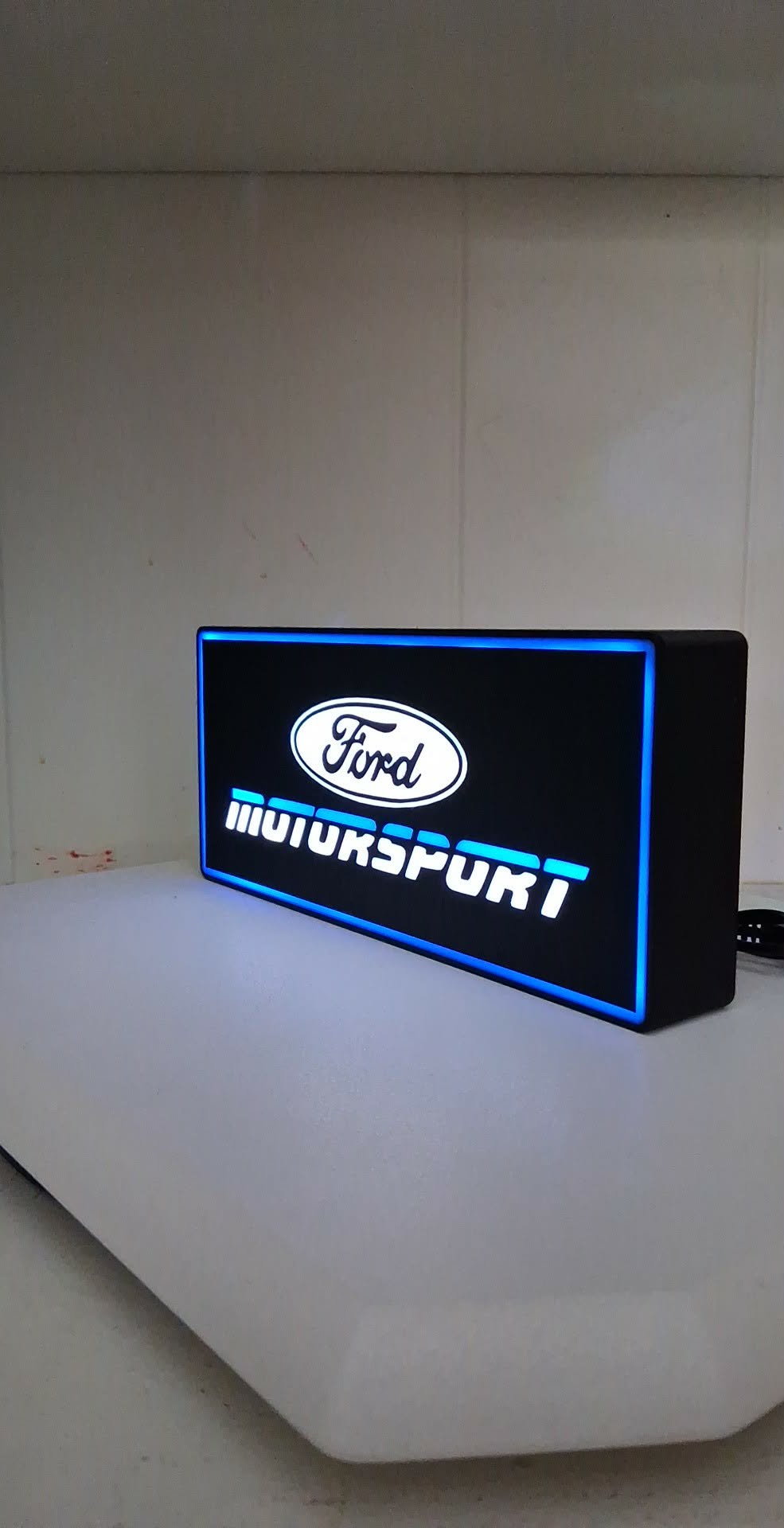 Ford Motor Sport Light LED light box – custom 3D printed – Lit Layer Creations